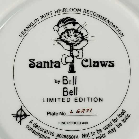 Franklin Mint Collectors Plate Santa Claws - Picture 6 of 8